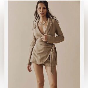 Free People Lead On Blazer Skort Romper